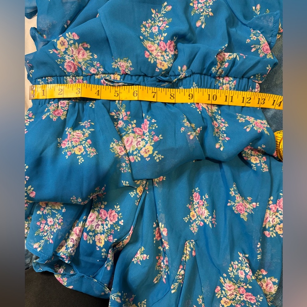 Trixxi Blue Floral Girl’s Dress - Picture 6 of 7